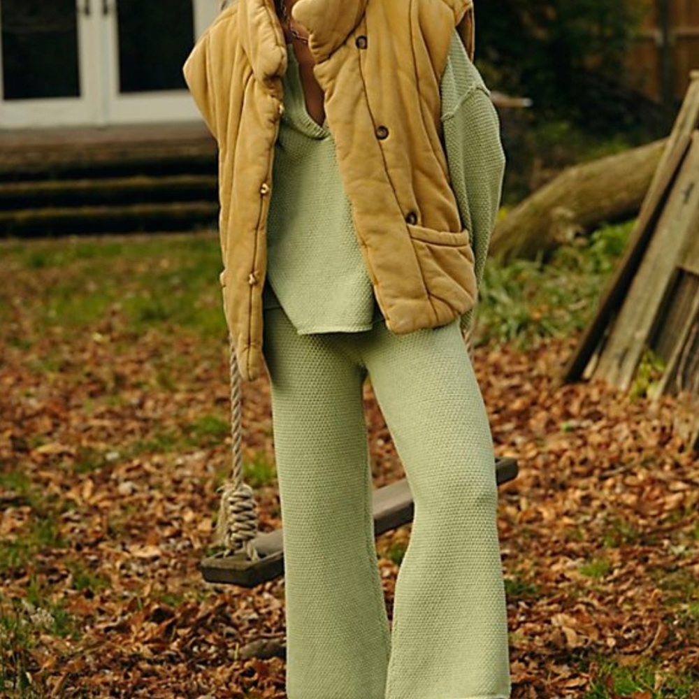 Free People Hailee Sweater Set in Mint Sage